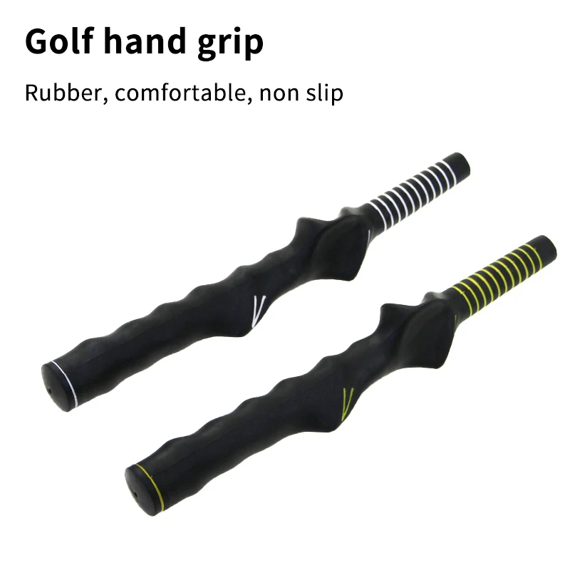 High Quality Durable Golf Rubber Hand Shape Grip Exercise Pole Grip Golf Swing Training Grip Trainer Right-Handed