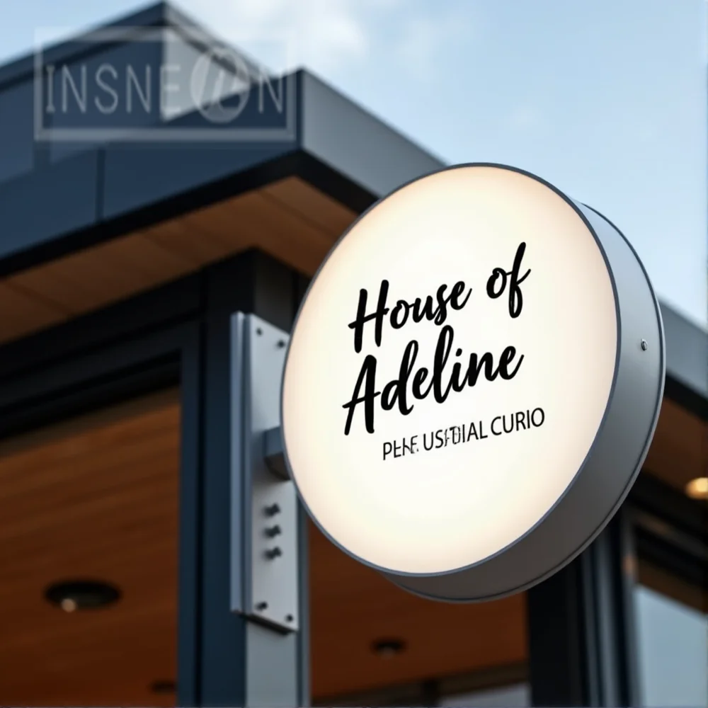 

Custom LED Light Box Sign Outdoor Business Waterproof Double Sided Storefront Signage Wall Mounted