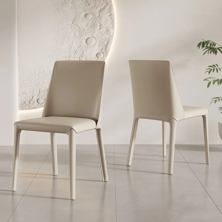 

# Home Minimalist Light Luxury Nordic Saddle Leather Eco-Friendly Home Furniture Modern Simple Dining Chair