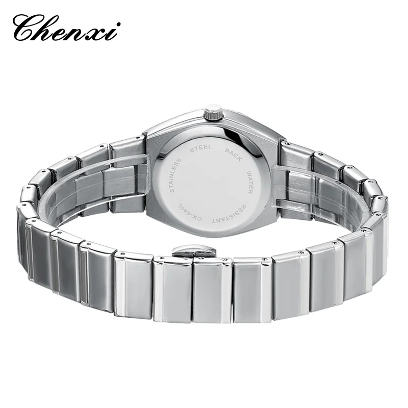 Chenxi 6402 relógio de quartzo masculino elegante lazer calendário diário luz noturna relógio de negócios masculino de aço inoxidável à prova dwaterproof água
