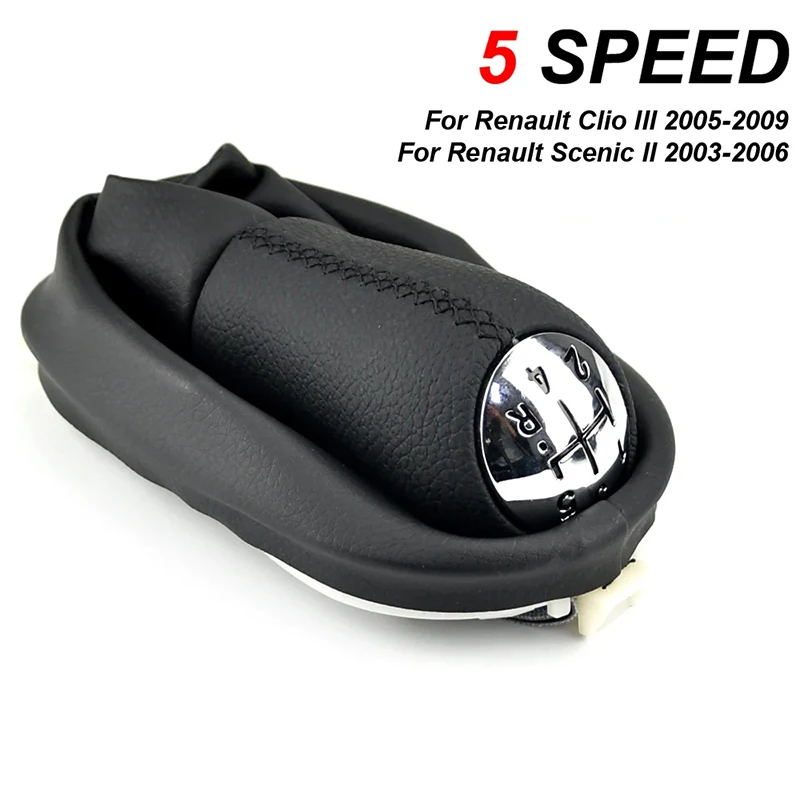 

Universal Car Gear Shift Lever Collars For Renault Clio 3 Scenic 2 HandBall Dust Boot Shift Knob Cover Stick Shift Body Kits
