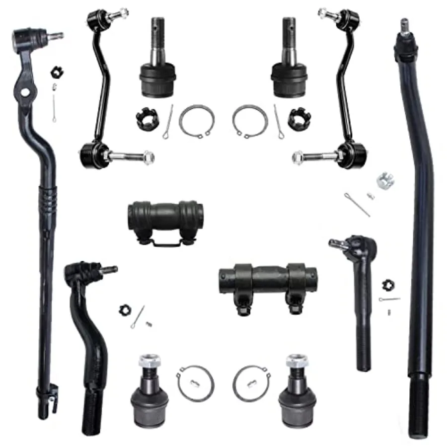 

Front End 12pc Suspension Kit for 0004 Ford F250 F350 Super Duty Excursion with 4 Ball Joints 4 Tie Rod Ends 2 Sway Bars 2 Adju