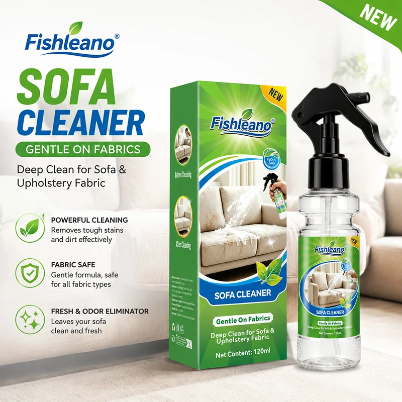 Sofa Cleaner Spray 120ml Fabric Upholstery Stain Remover No Rinse Safe For Sofa Car Seats Leather Fabric Spot Cleaning Spray