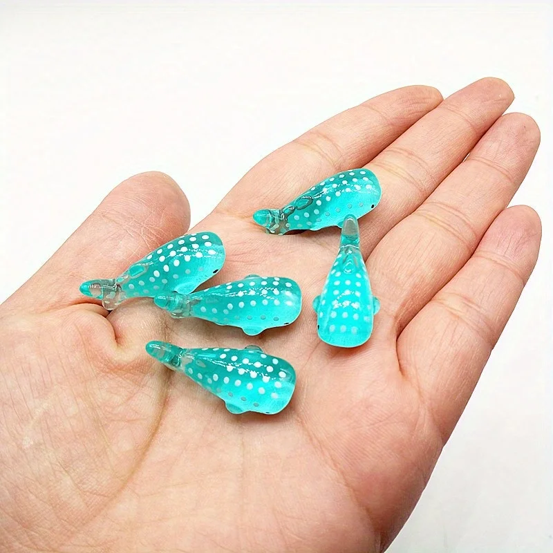 5pcs/12pcs Mini Resin Material Ocean Creature Whale Dolphin Shark Statue Suitable for Mini Aquarium Decoration Decorative Art