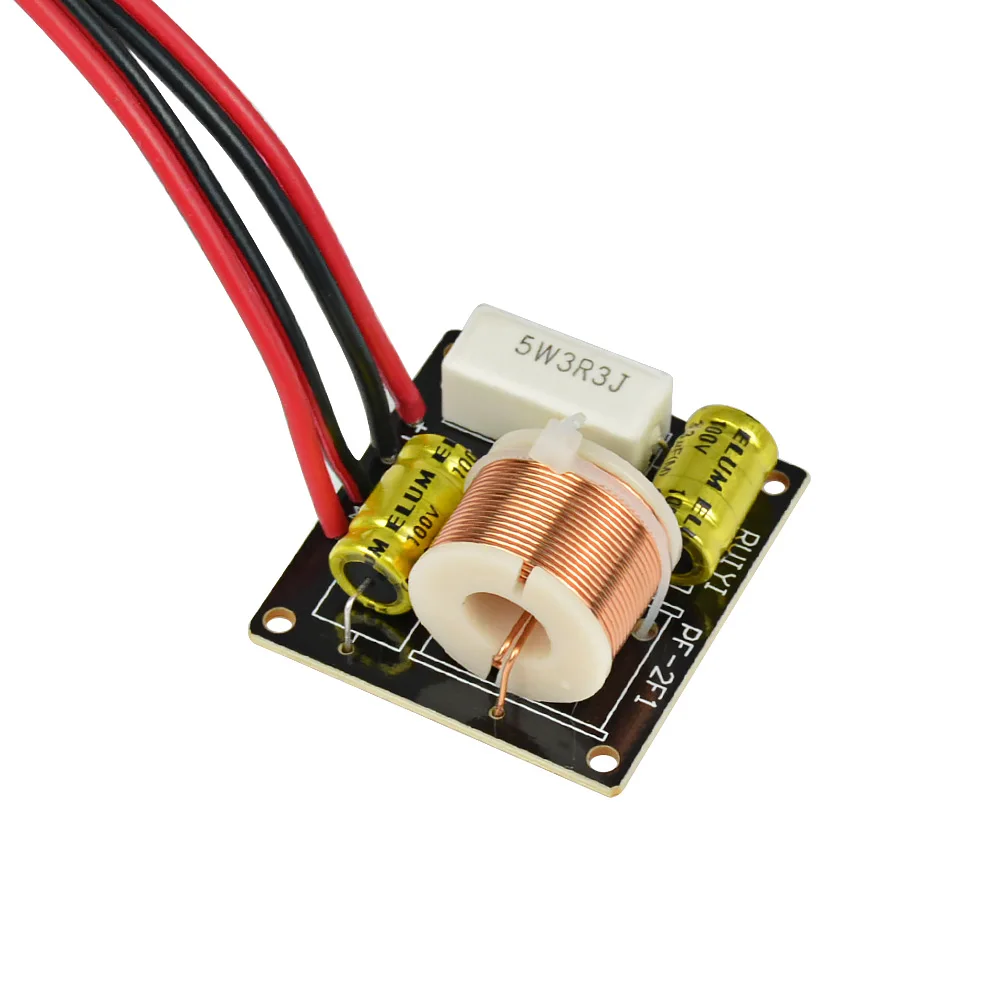 50W 2 Ways Audio Crossover Desktop Speaker Treble Bass Frequency Divider Filter for 3 Inch Loudspeaker DIY Home Theater