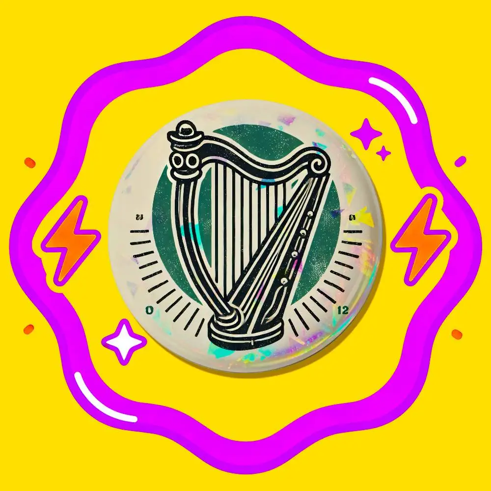 Pin Custom Button 58mm Emblem Insignia Round Backpack Laser Film For Irish Harp Erin Go Bragh Ireland icon Badge Cover