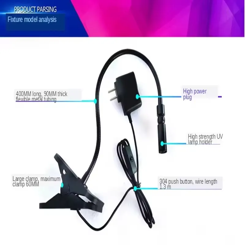 Uv Ultraviolet Gel curing spotlight 405nm 395nm 365nm 385nm Shadowless Glue Green Oil Screen Phone Repair PCB Soldering