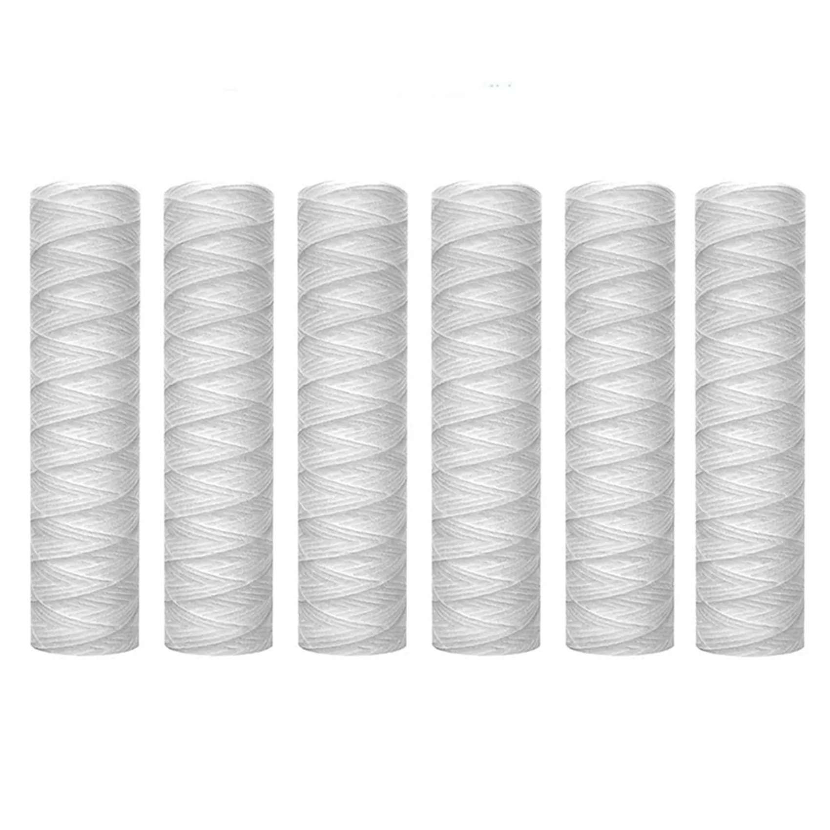 A05G-12Pcs 5 Micrometre String Wound Water Filter Universal Whole House Replacement Cartridge Sediment Filters 10Inch