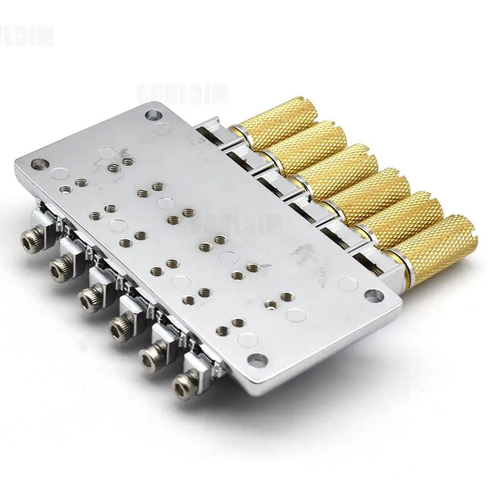 Metal Headless Guitar Bridge for Headless Guitar Musical Instrument Accessorie Metal Fixed 6 StringsElectric Guitar Bridge Parts