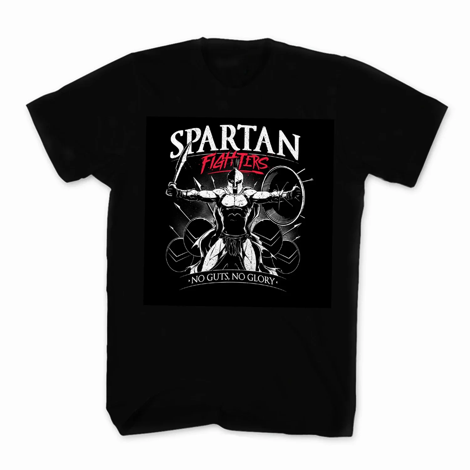 

No Guts No Glory Spartan Fighters T-Shirt 100% Cotton O-Neck Summer Short Sleeve Casual Mens T-shirt Size S-3XL