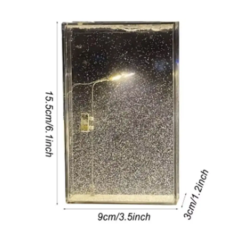 DIY Materials Snow Scene Night Light Christmas Decor Desktop Decor Snowy Night Street Lamp Handmade with Snowman Doll