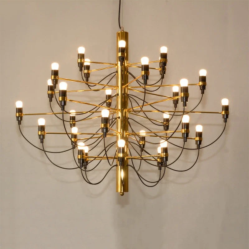 

2025 Vintage Creative LED Chandeliers Candle Light Italian Design Hanging Pendant Lighting Living Dining Room Hall Decor Suspens