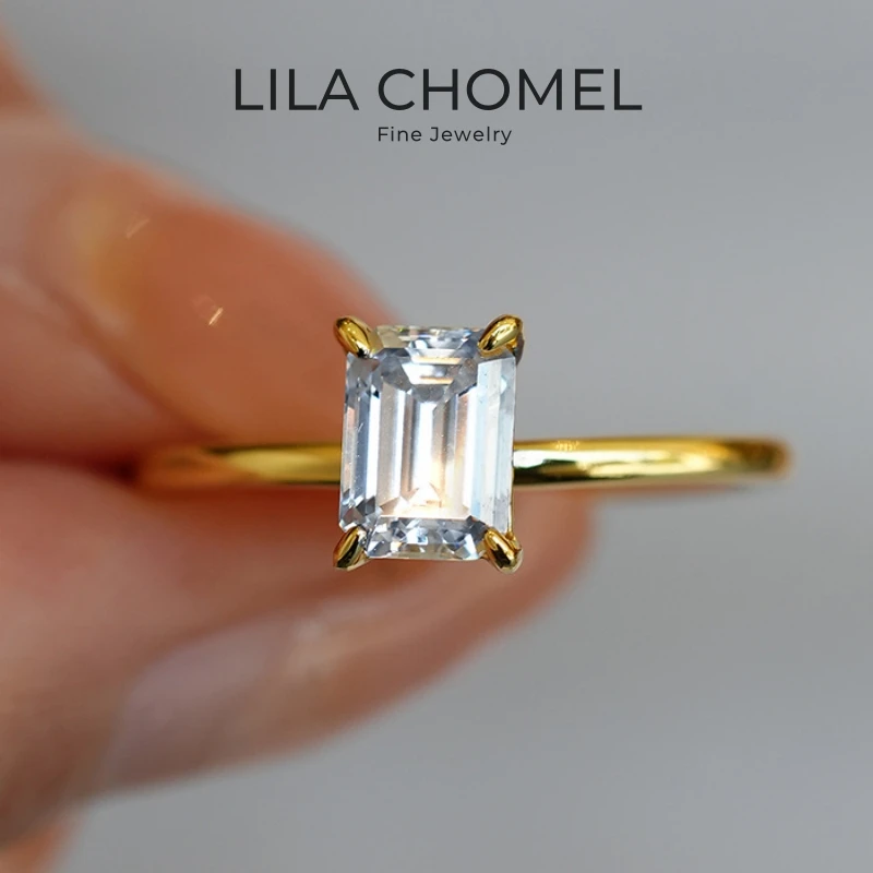 

Women Engagement 18K Gold Wedding Band 1/2/3CT VVS1 D Color Moissanite Diamond Birthday Gift Girl Valentine's Day Fine Jewelry