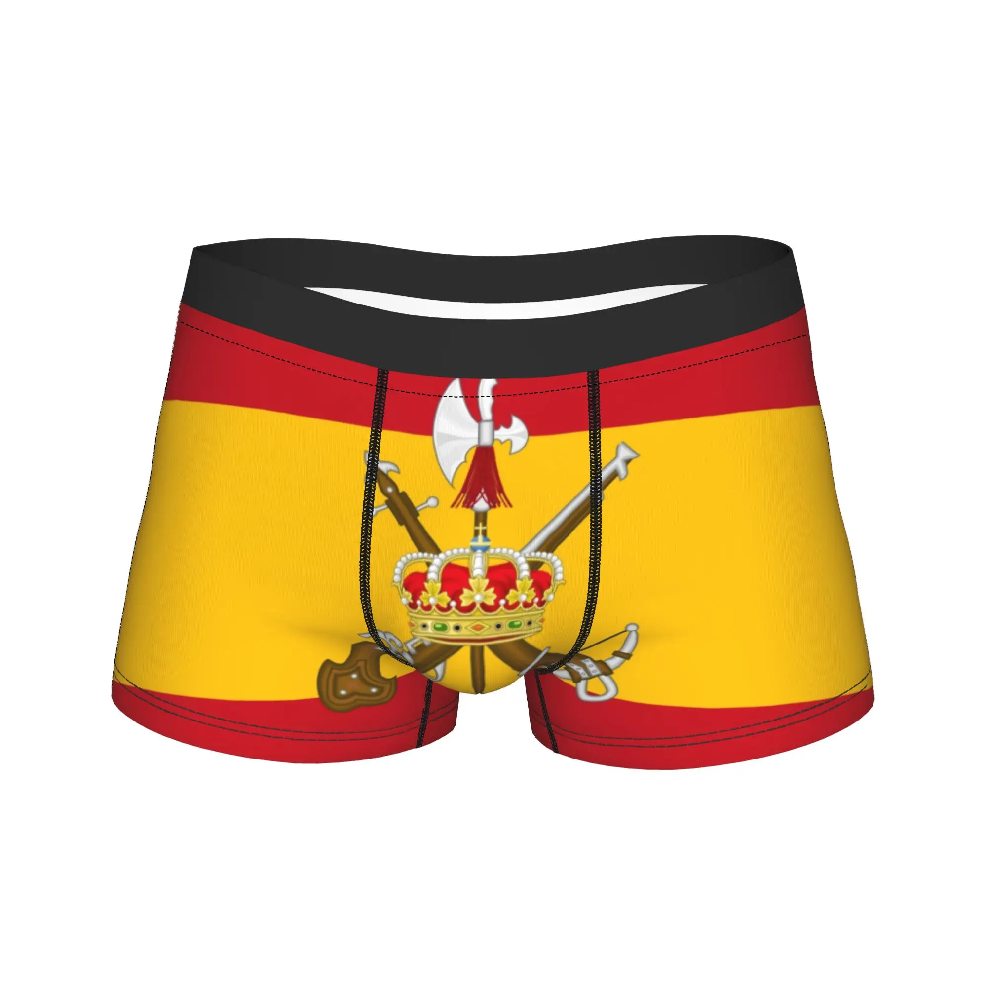 Men Spanish Legion Flag Underwear Spain Funny Boxer Briefs Shorts Panties Homme Soft Underpants Plus Size