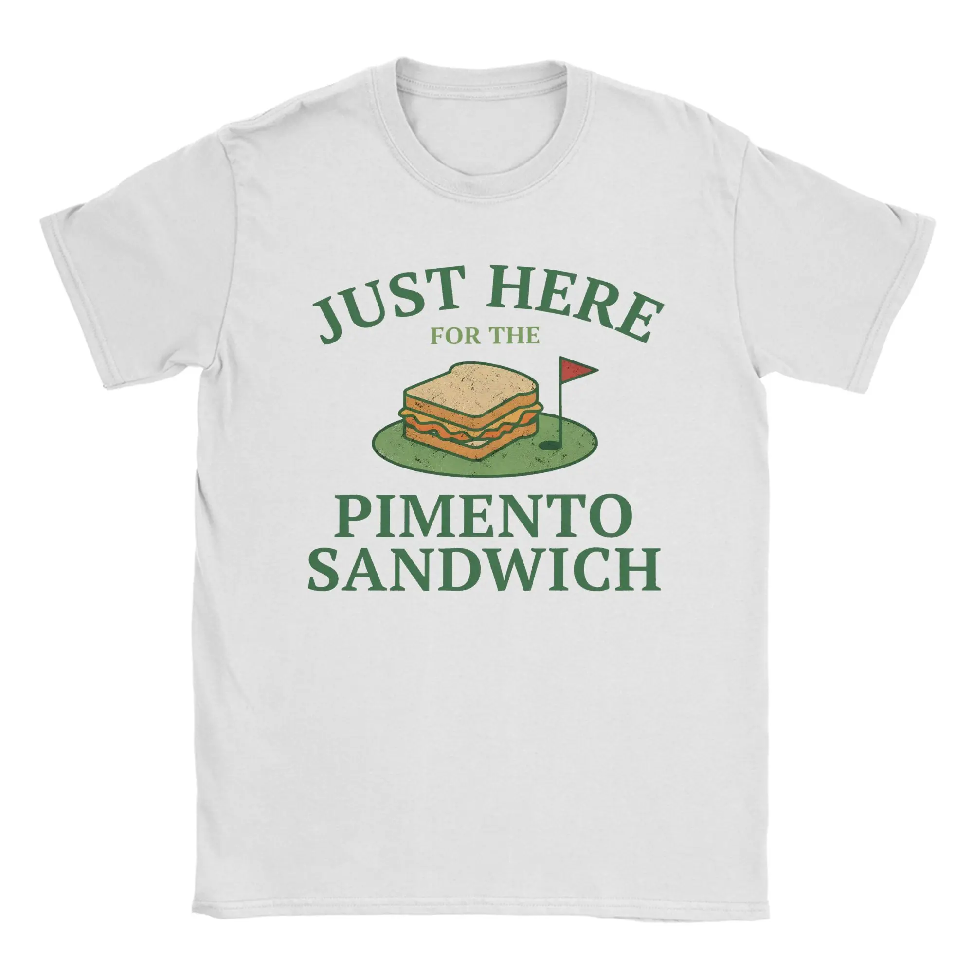 Just Here For The Pimento Cheese Sandwich Golf Humor Season Cotton T Shirt For Men Summer  Vintage T-Shirts Hipster Tees Tops