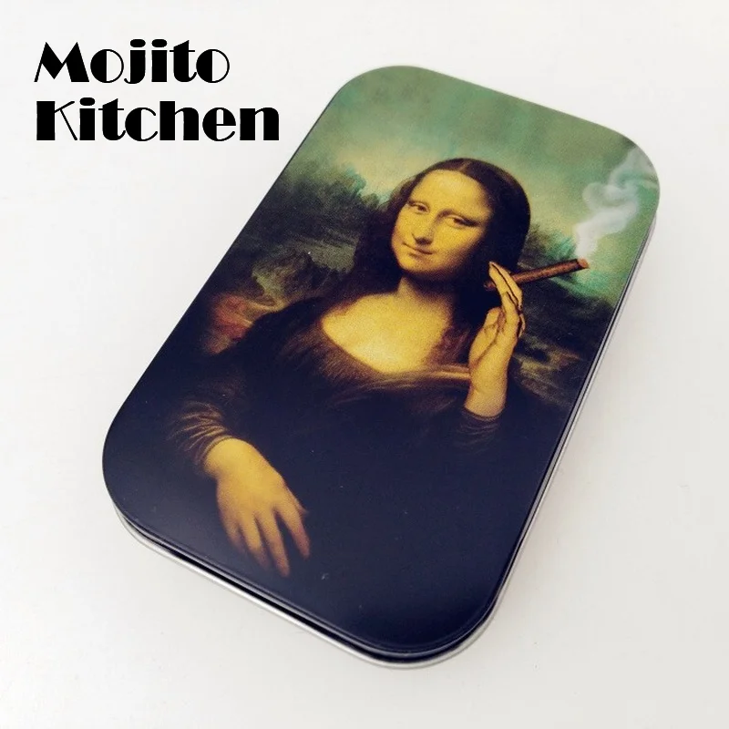 Cigarette Case Box Black Tobacco Storage humidor rolling paper box Jewelry Candy Coin Key Organizer Tin Flip Gifts Sealed