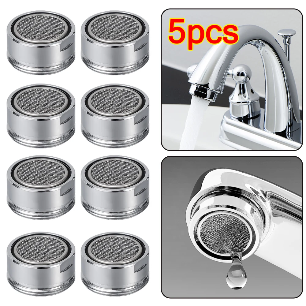 1/5PCS Replaceable Faucet Aerator Water Saving Tap Filter Mixed Nozzle M24 24mm Thread Bathroom Faucet Bubbler Bathroom Parts