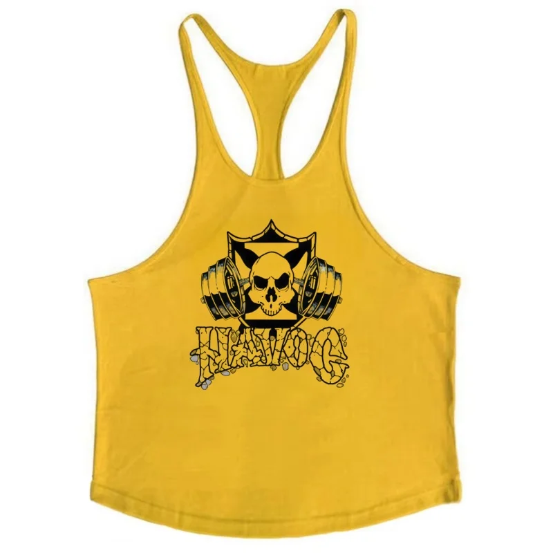 Canotta da palestra per la costruzione muscolare da uomo – Gilet senza maniche con schienale a Y, abbigliamento da allenamento in cotone traspirante per sessioni, definizione muscolare