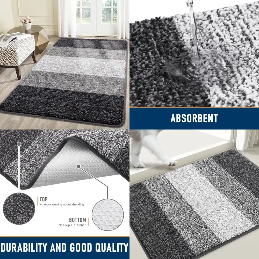 

Pet Door Mat for Clean Entries, Moisture and Dirt Absorbing, Slim Design with Anti-Slip Base, Suitable for Indoor and Outdoor Us