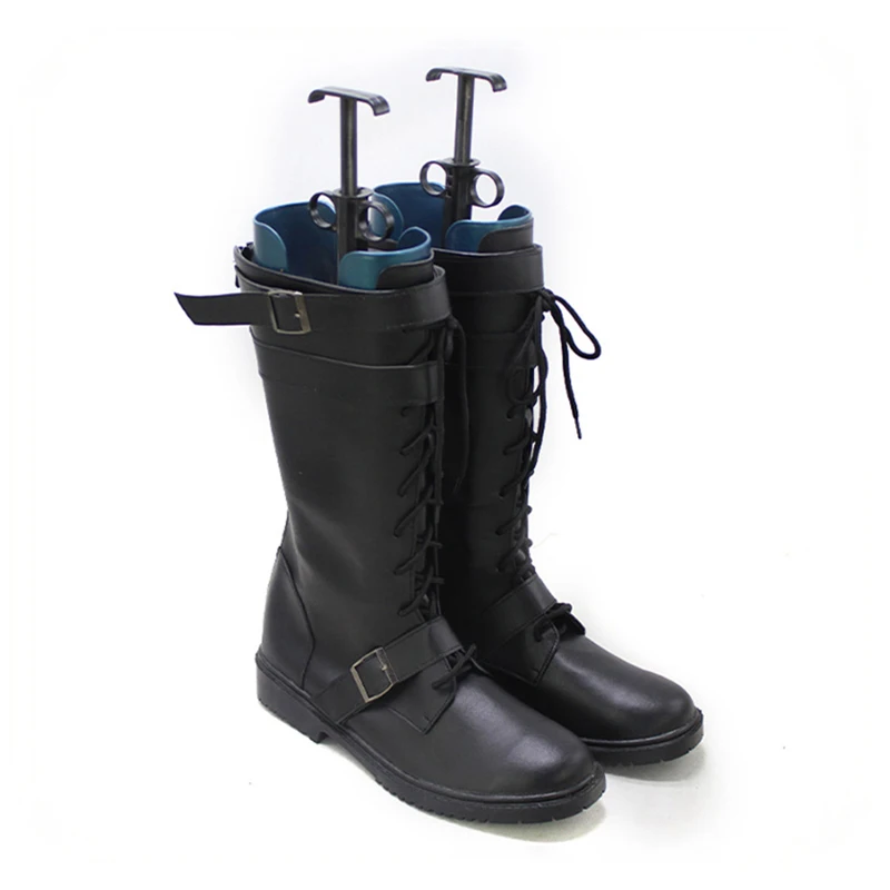 カール・ハイゼンベルクコスプレ靴ゲームバイオハザードレジデントビレッジロールプレイ黒人工皮革ブーツ男性用