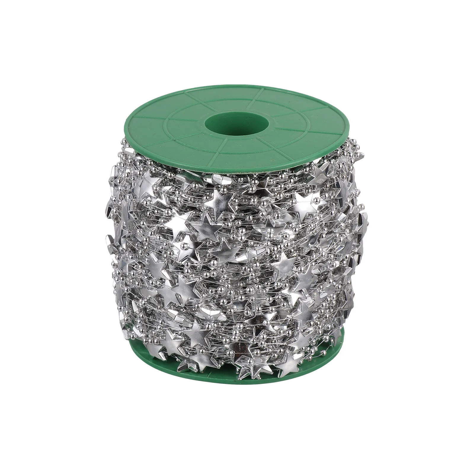 

Pentagram Shaped Bead Chain Ribbon Roll Perfect for Gift Wrapping Party Decor Star Bead Garland Flexible Trim Decoration