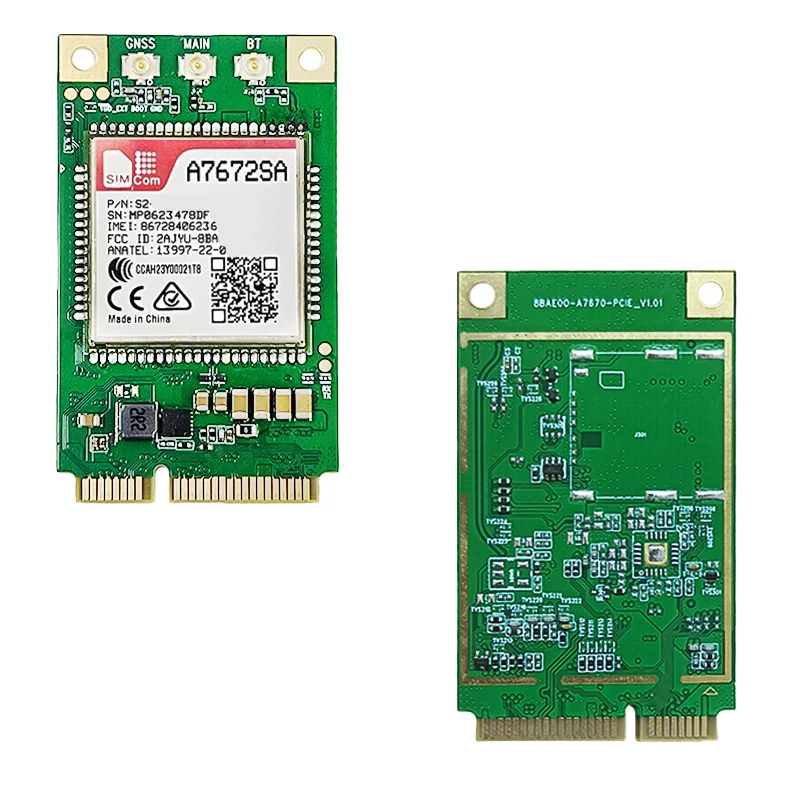 

SIMCOM CAT1 LTE Module A7672SA-LASE-PCIEA