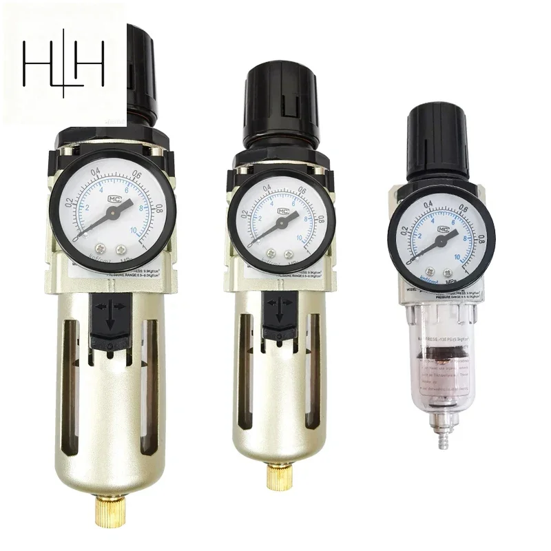 HLH Pneumatic Air Pressure Regulator AW2000-02 AW3000-03 AW4000-04 Compressor Air Filter Controller Oil Seperator Automatic drai