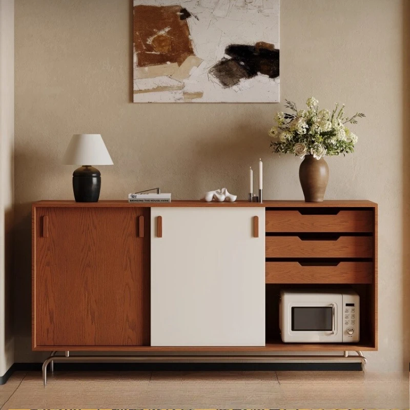 Dining side cabinet against the wall integrated locker retro multi-functional living room locker