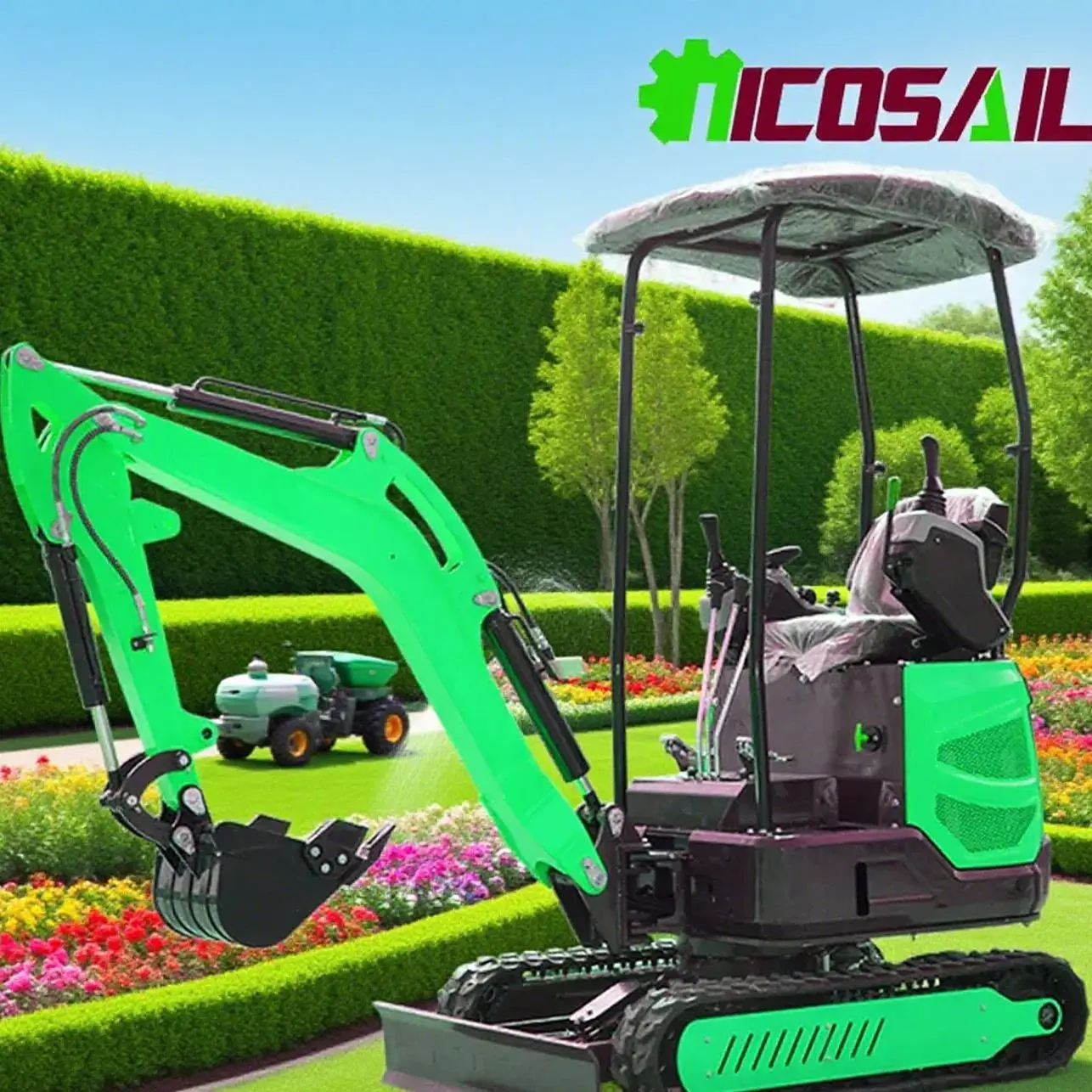 

Good condition high-definition small excavator road construction belt cab with optional air conditioning