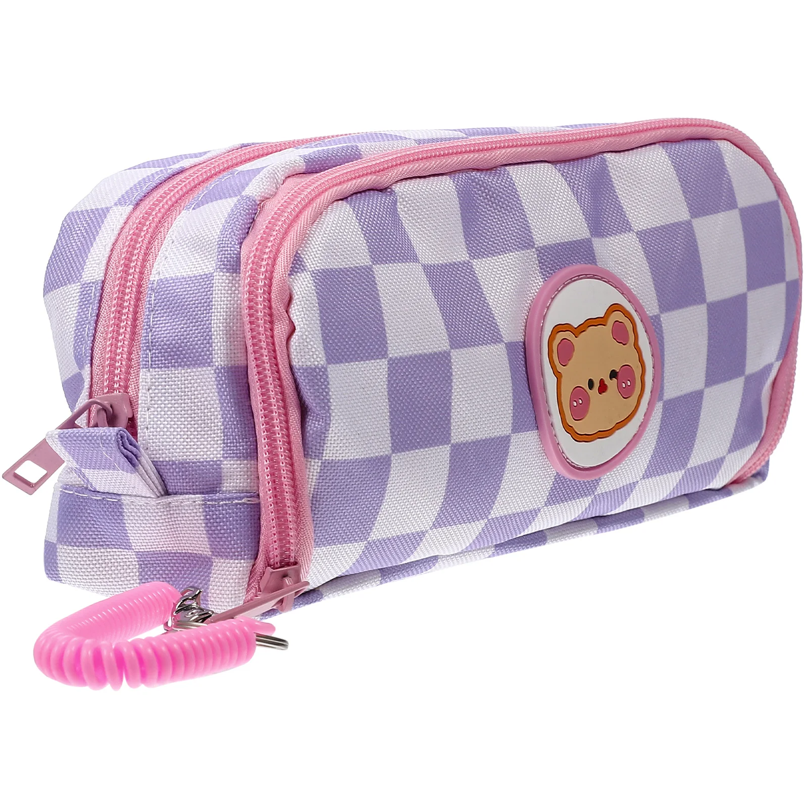 

Checkerboard Pencil Case Large Capacity Bag Zipper Design Children Storage School Pouch for