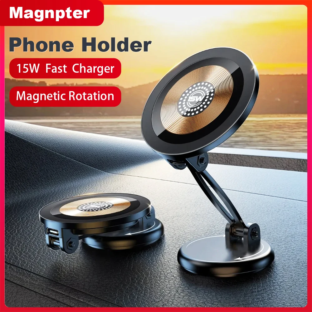 

Magsafe Wireless Car Charger Stand Magnetic Car Mount Fast Charging Car Phone Holder Bracket Macsafe For iPhone 16 15 14 Samsung
