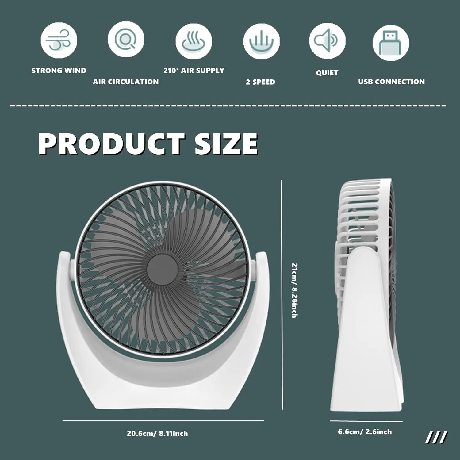 USB デスクファン ミニデスクトップテーブルファン 2 スピードパーソナル静音ファン強力な気流ポータブル冷却ファンヘッド調整可能 f