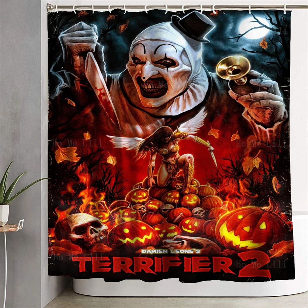 Scary Terrifier Freddy And Jason Big Trouble In Little China During Christmas From Dusk Till Dawn Horror Movie Shower Curtain