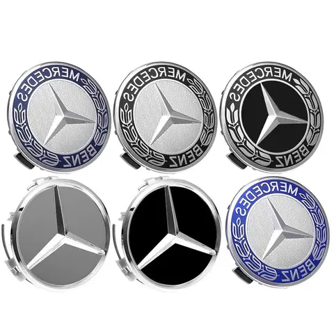 메르세데스 벤츠 W204 W205 AMG E210 E211 E212 E213 E214 W222에 적합한 75mm 자동차 휠 허브 센터 커버 개조 부품 4개
