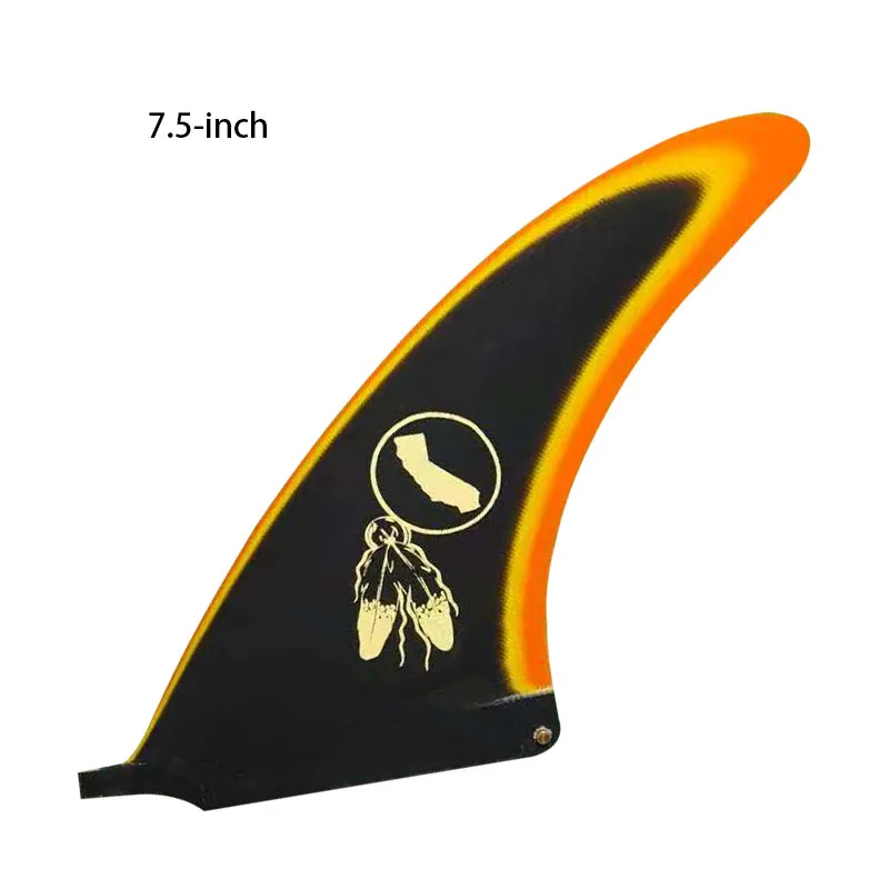 NEW 7.5 Inch Retro Surf Fins for Longboard & Shortboard | 3-Color Vintage Design | Lightweight & Durable Surfing Accessories