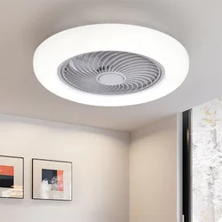 Smart Ceiling Fan Fans With Lights Remote Control Bedroom Decor Lamp 52cm Air Invisible Silent Electric fan for room AC220V