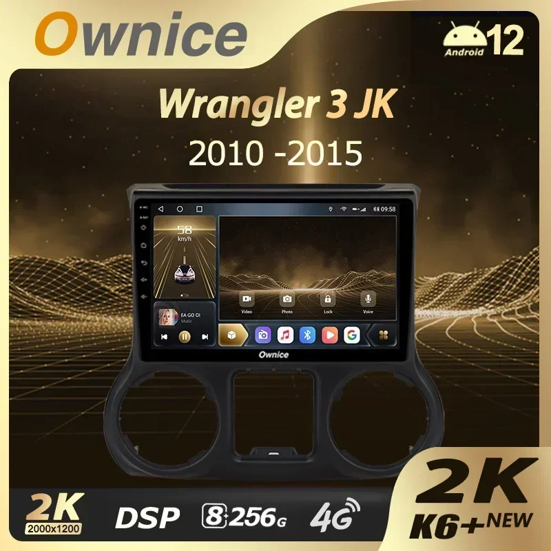 

Ownice K6+ 2K for Jeep Wrangler 3 JK 2010 - 2018 Car Radio Multimedia Video Player Navigation Stereo GPS Android 12 No 2 Din DVD
