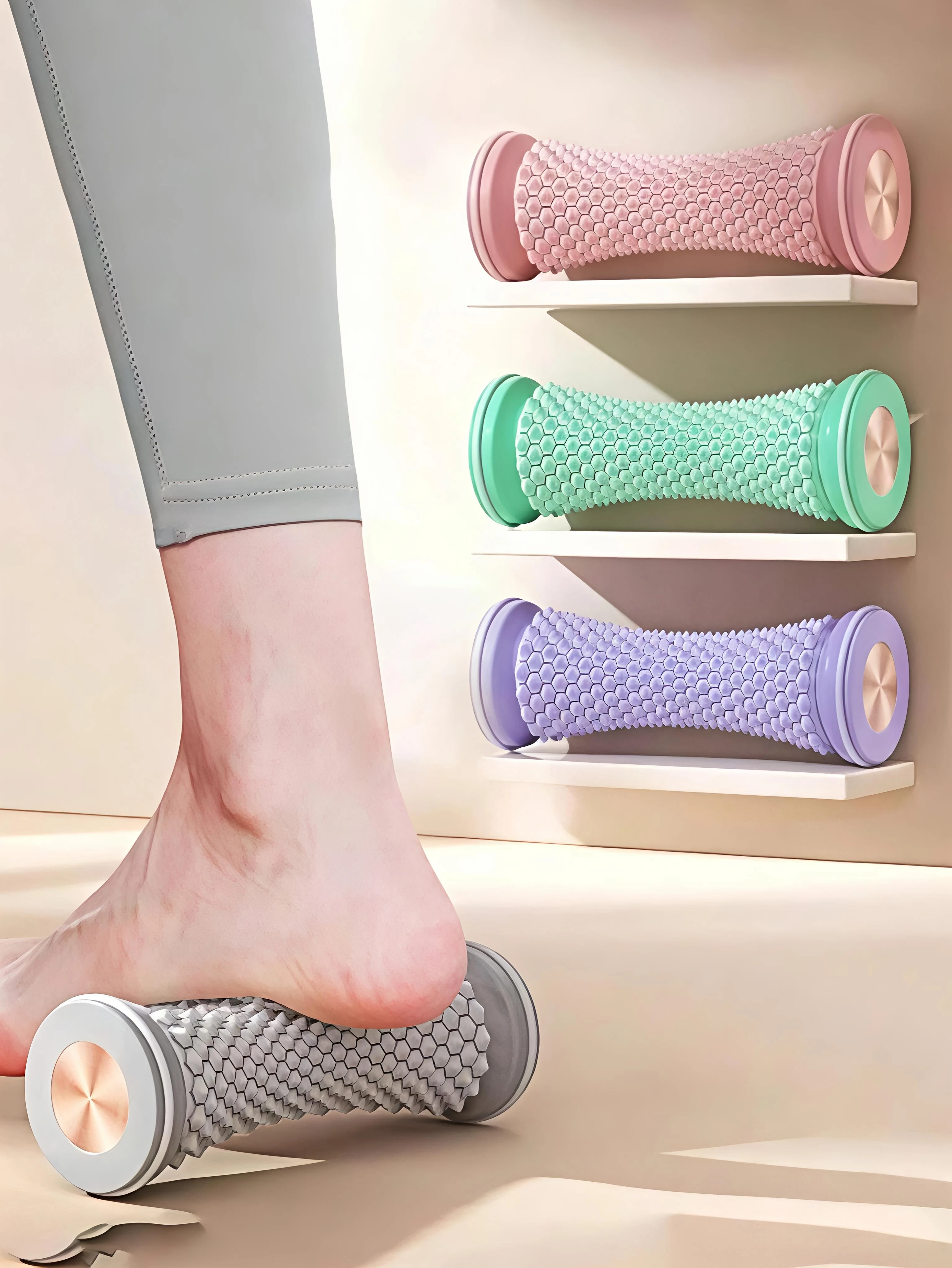 

Foot Massage Roller Ball Set, Manual Massager for Plantar Fasciitis & Achilles Pain, Yoga Fitness Recovery, Deep Tissue