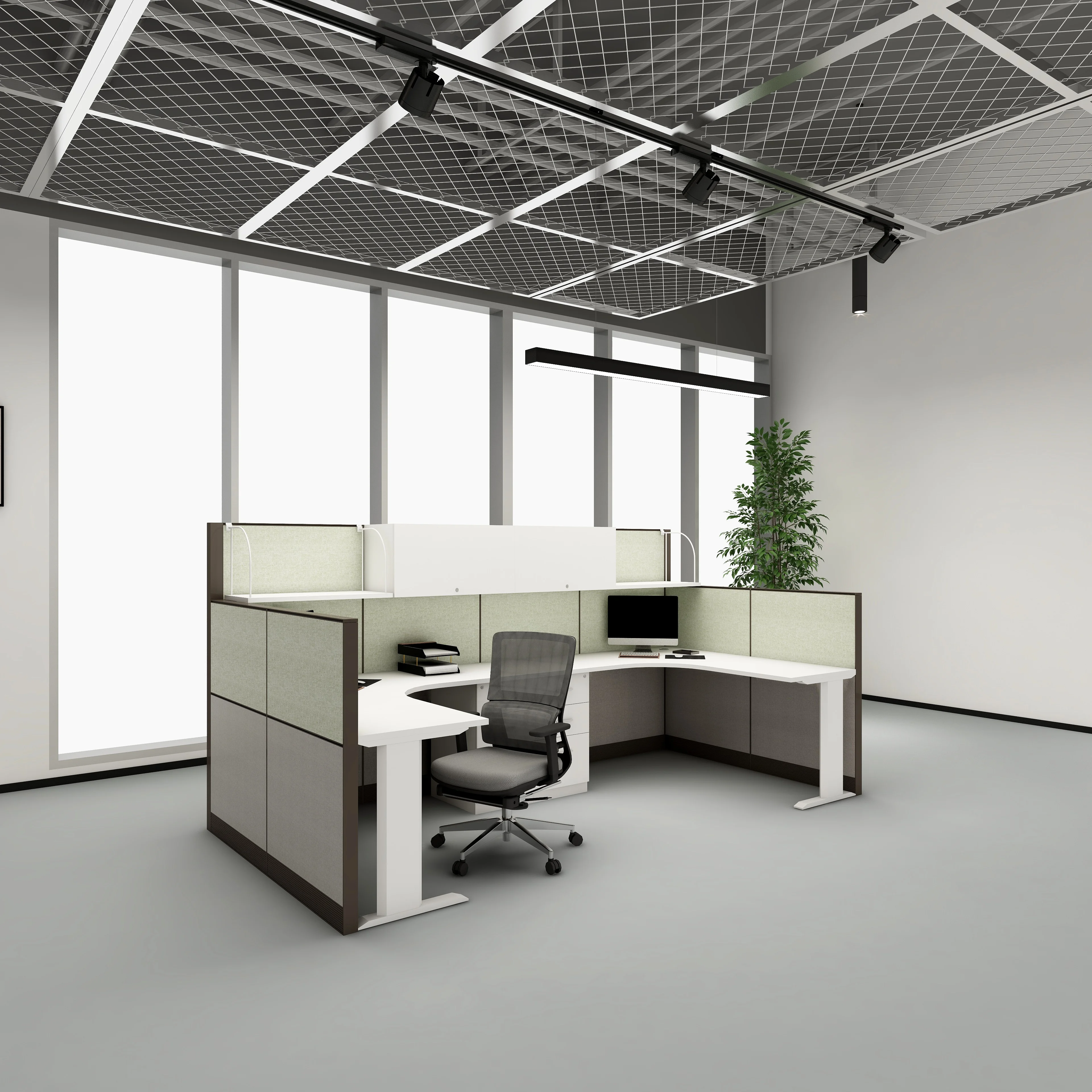 Cubicle Open Office Customized Wholesale Portable Team Workstation Table Cubicle Open Screen Office Workstation