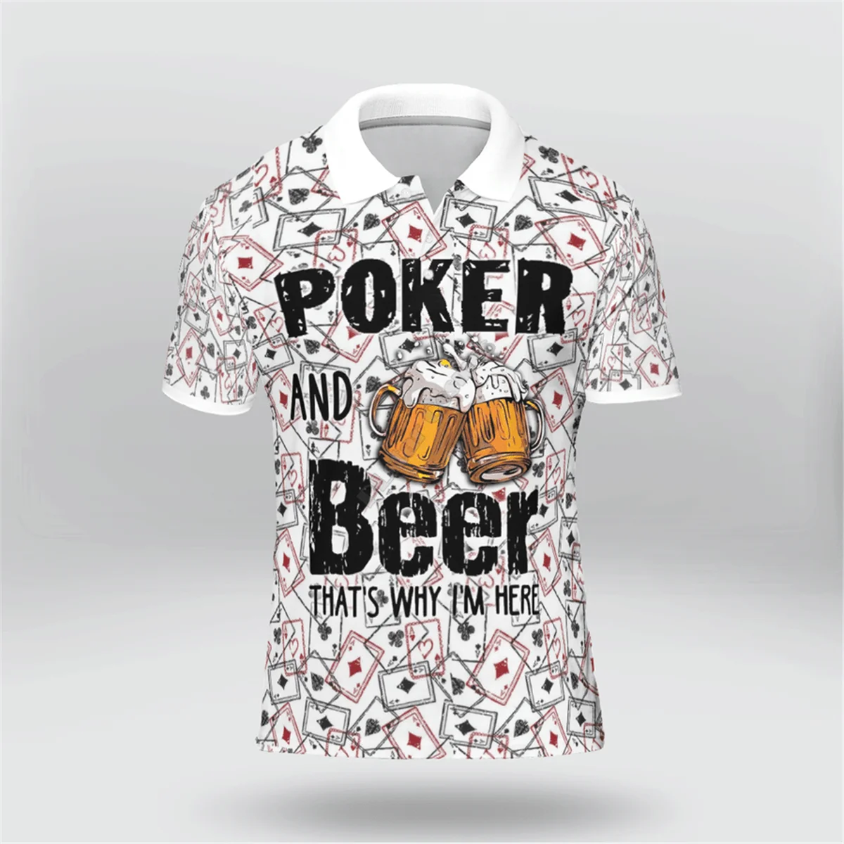 Summer shirts women for men Poker And Beer That Why I’m Here Polo Shirt 3D printed Short sleeve t shirts