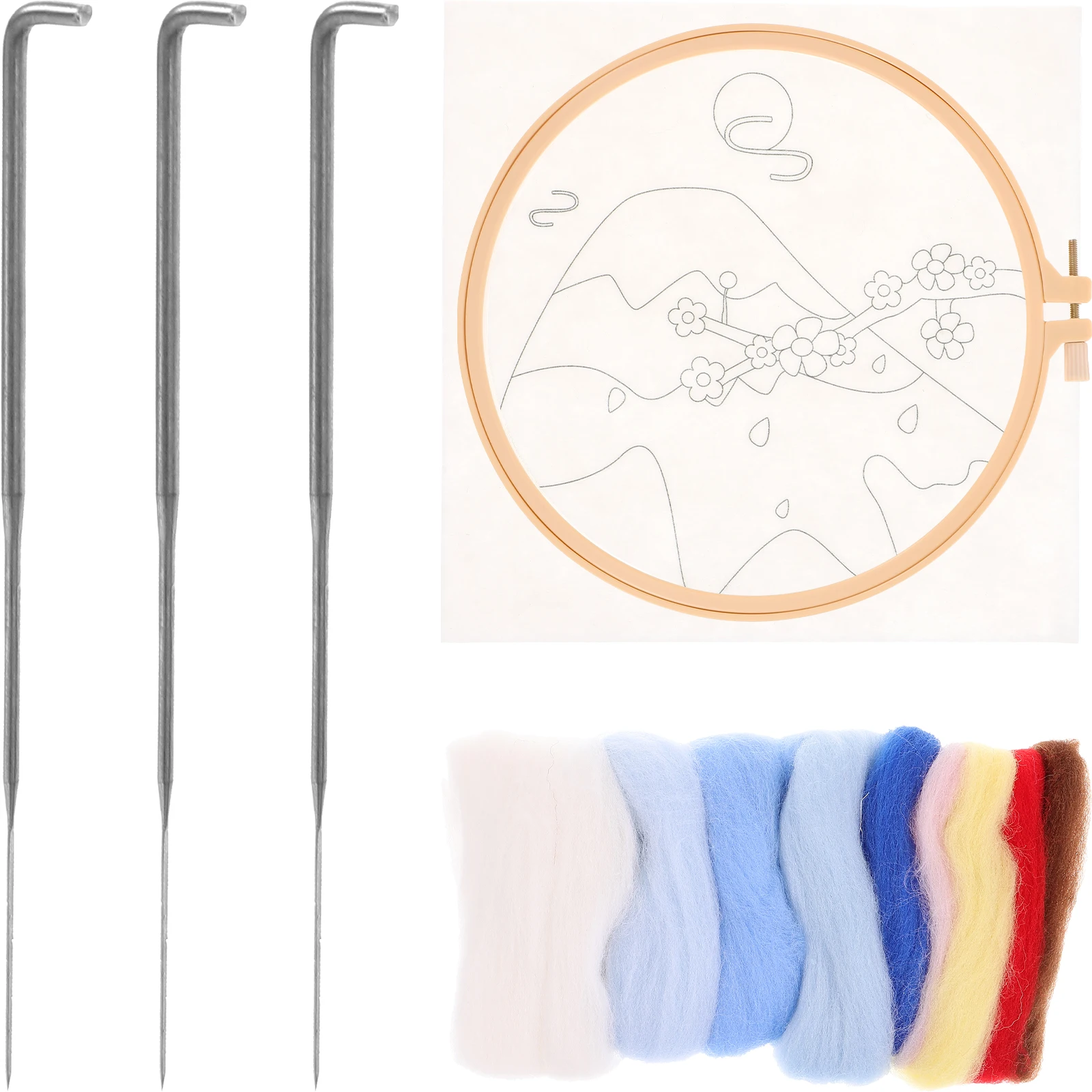 

Wool Felt Making Kit Core Needle Felting DIY Diy Felting Material Material Convenient Supplies Tools H crafted Set