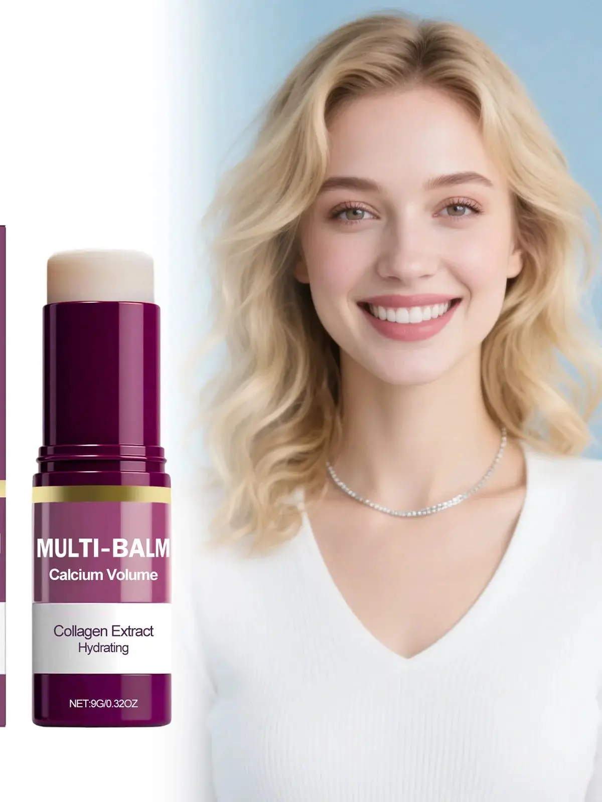Koreaanse Calcium Volume Multi Balm Stick - Hydraterende & verstevigende stick Anti-rimpelverzorging met collageen Verzorgende vochtinbrengende crème voor voor de make-up - afbeelding 2