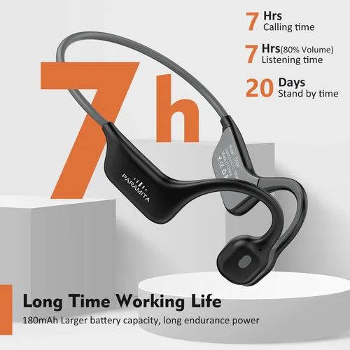 Imagen 2 del producto 2024 Auriculares clásicos DG08 de conducción ósea Auriculares inalámbricos Bluetooth con micrófono BT 5,3 impermeables para entrenamientos deportivos