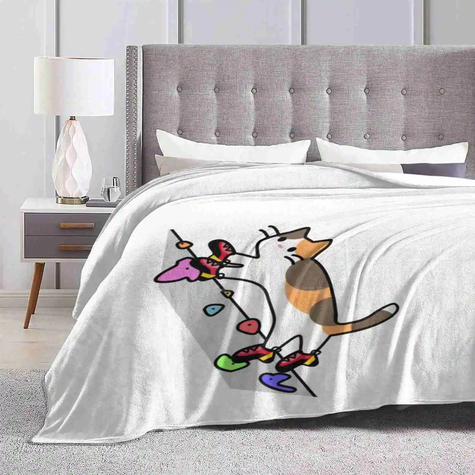 Pies De Gato ( No Words ) Four Seasons Comfortable Warm Soft Throw Blanket Cats Climbing Cat Pies De Gato Gym Climbing Cute Cat