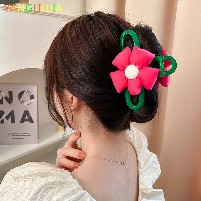 

Candy Color Flowers Hairpin South Korea's Temperament Fashionable Sweet Elegant Hair Clips Ms Girl Travel Wedding Accessories