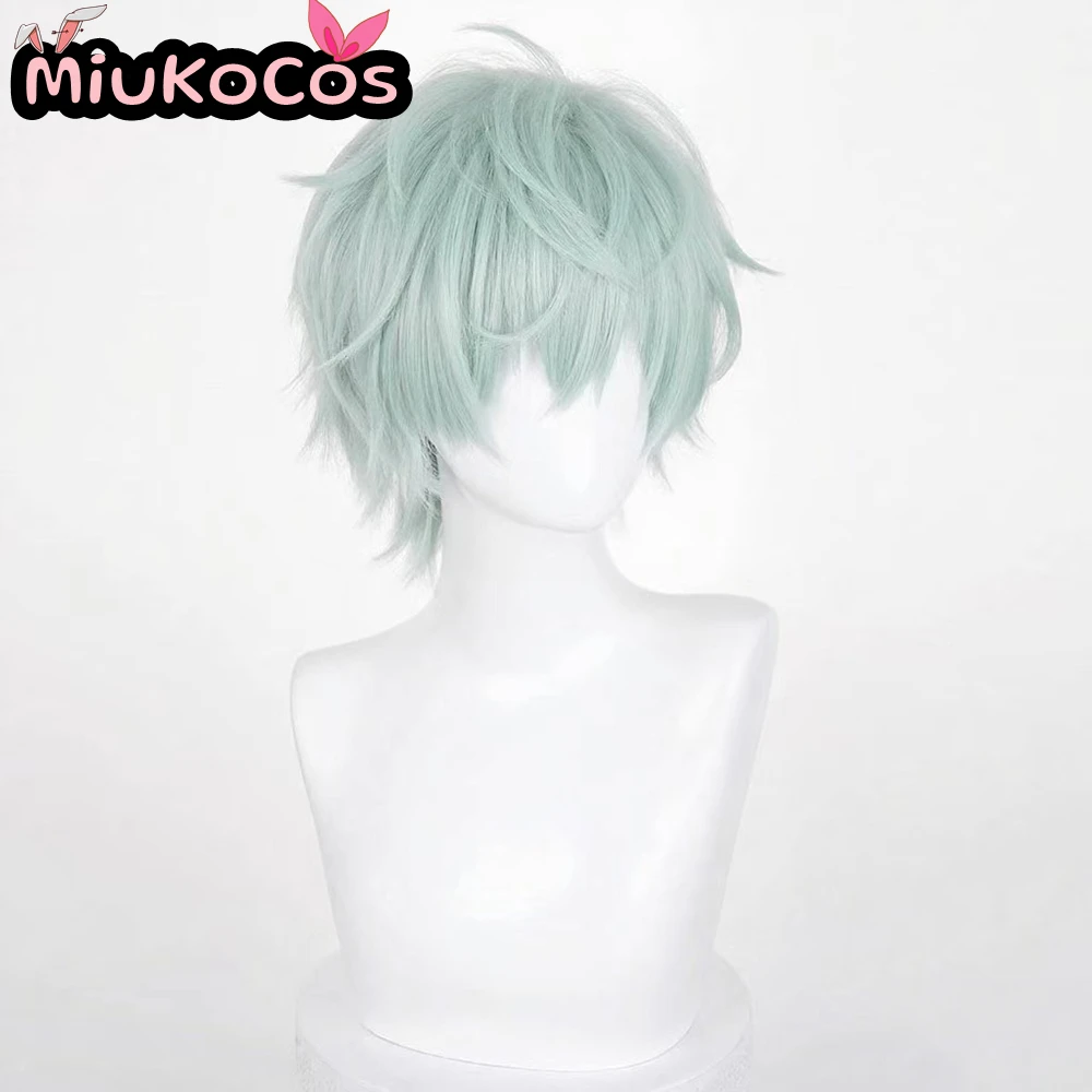 EN STOCK hasta la peluca de Cosplay MiukoCosplay Anime Alien Stage Cosplay peluca corta de Cosplay verde menta