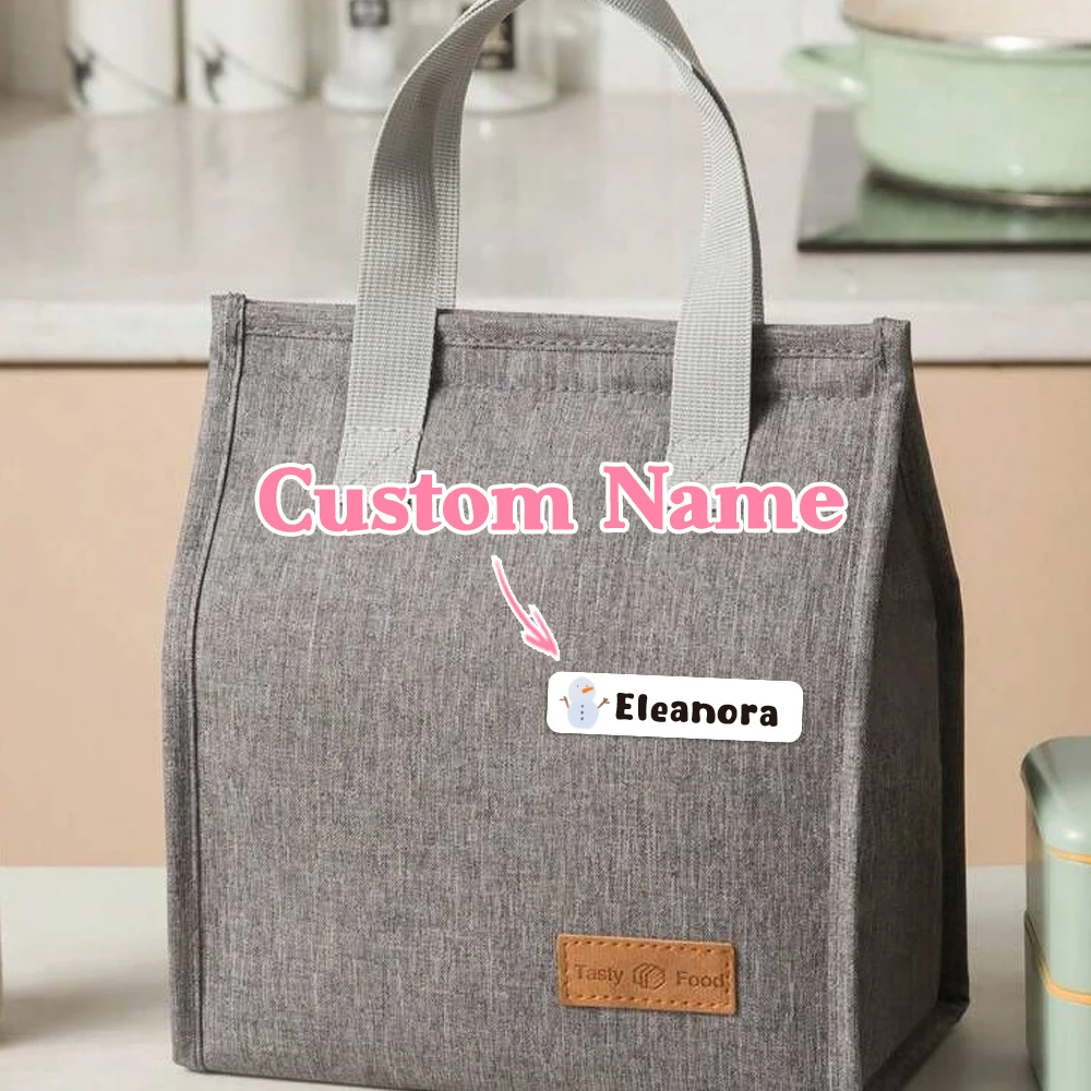 Custom weather Name Sticker,Transparent Waterproof Stickers for Kids,diy Name Labels for School Bag Bottles Box  Mug Uniform view 5