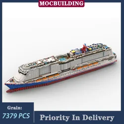 1: 375 Scale Classic Cruise Celebration Model Building Blocks MOC Set Shipyard Transport Architecture Collection Toys Gifts