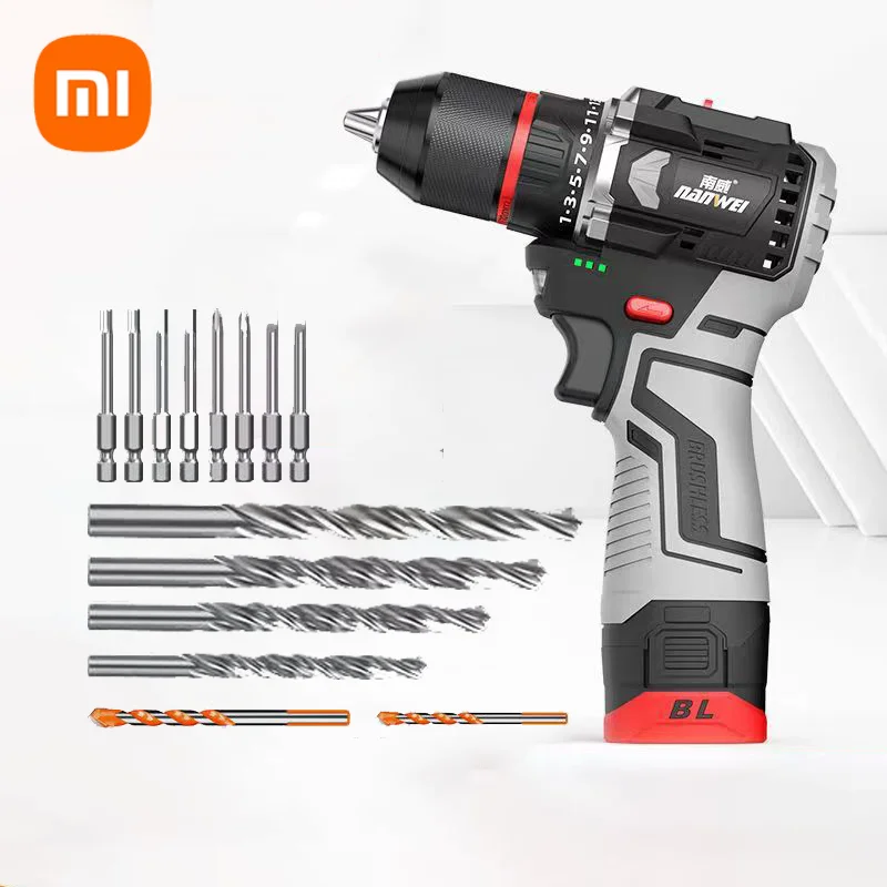 Xiaomi Nanwei Brushless Lithium Electric Drill Household Pistol Drill Electric Screwdriver Professional Cordless Screwdrivers