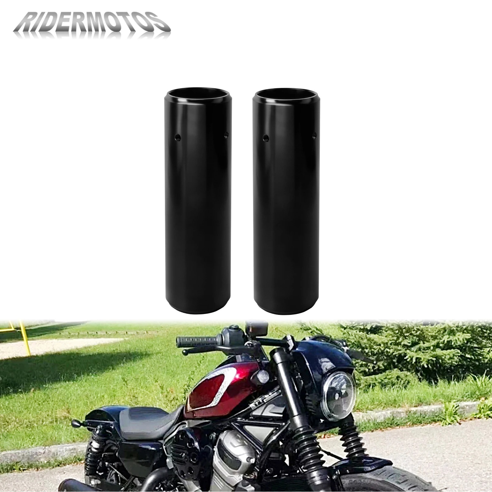

Front Fork Shock Upper Slider Tube Cover Motorcycle Absorber Cover Protector For Harley Sportster Nightster RH975 RH 975 2021-Up